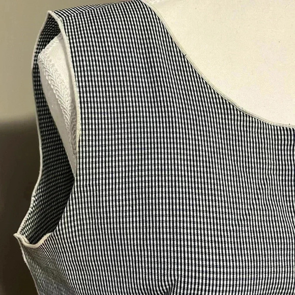 [46/US10]D&G Plaid Retro Style Sleeveless Knee Length  MIDI Dress - Picture 8 of 13